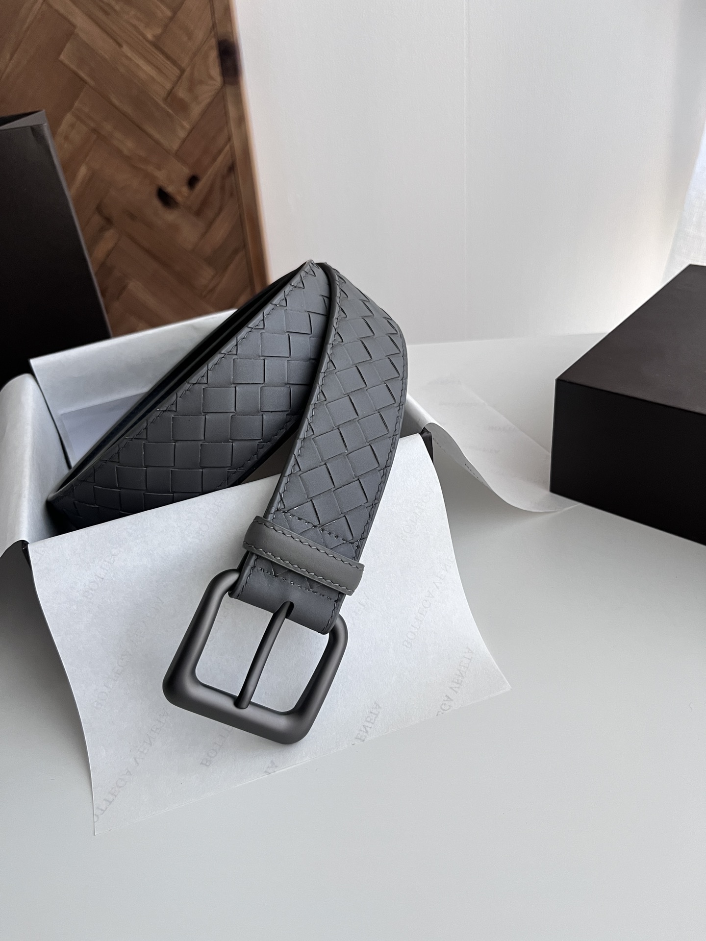 보테가 베네타 인트레치오 위빙 가죽 벨트40mm