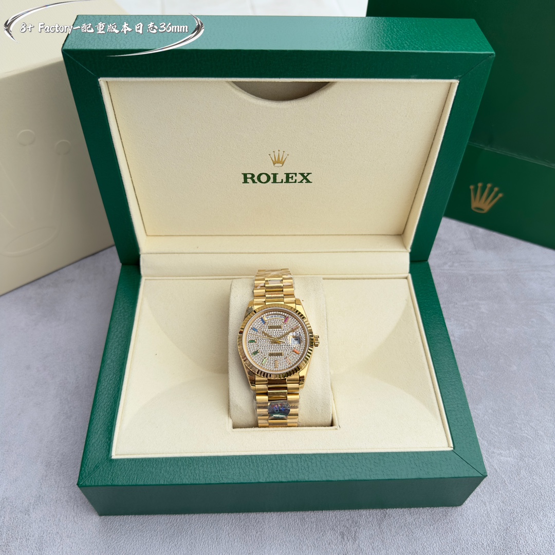 8+ | 3255 무브먼트 | 36mm | 데이데이트 Day-date 147g