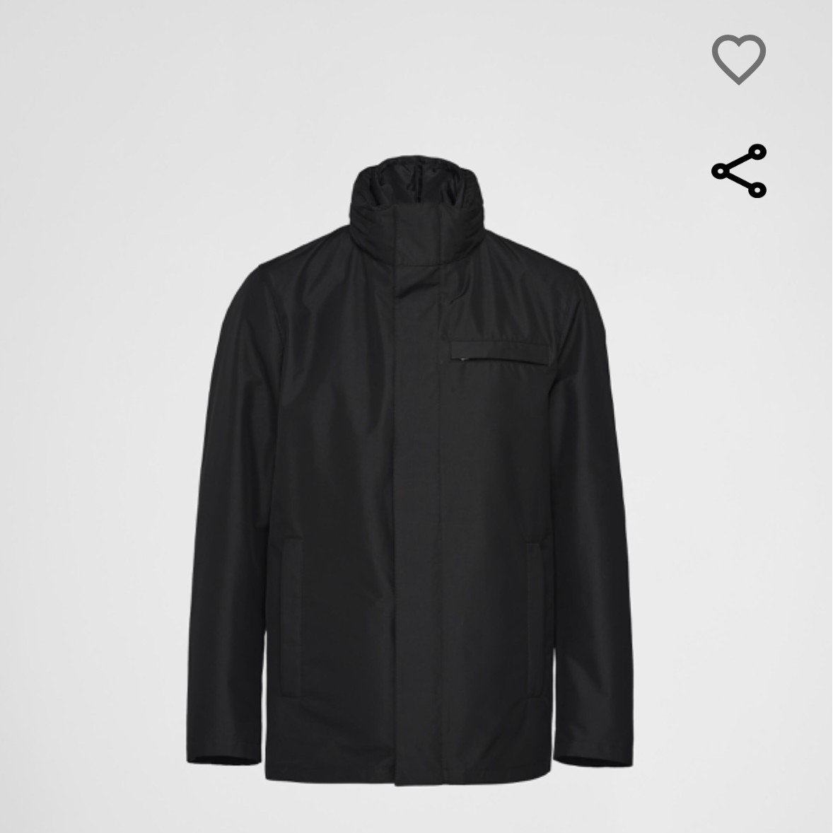 프라다 테크니컬 패브릭 블루종 재킷 2in1