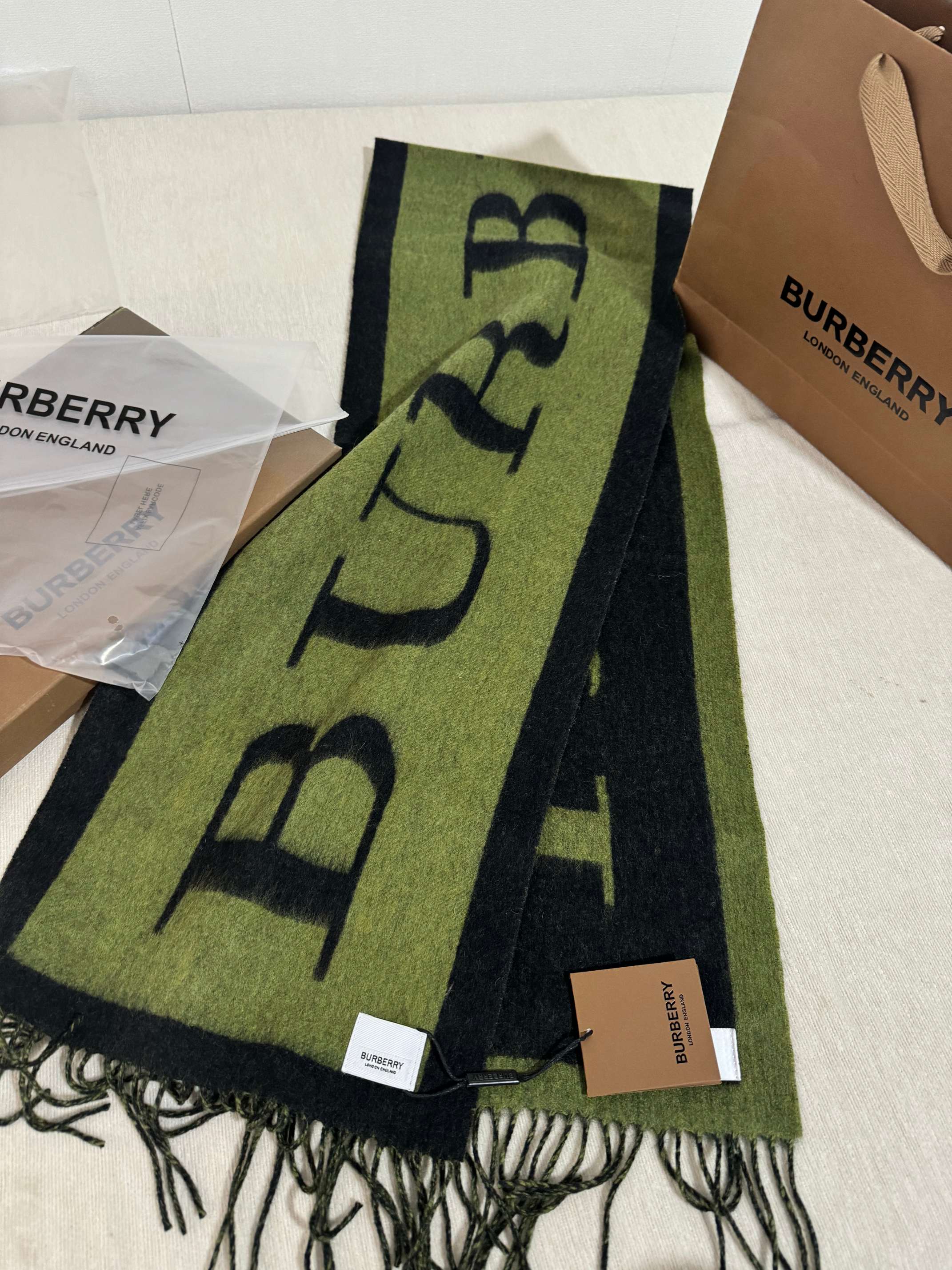 로고 울 스카프 30*180cm