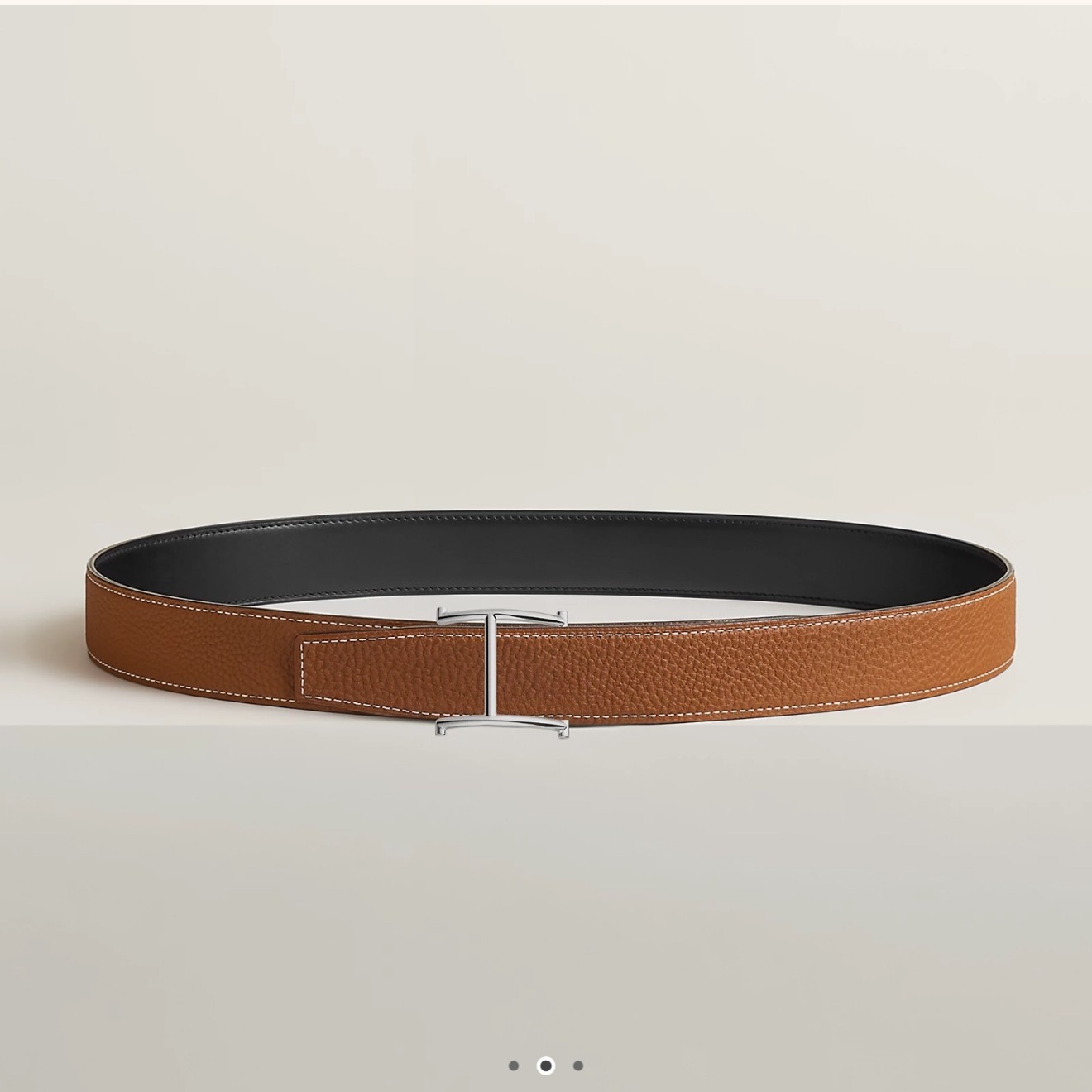 에르메스 S Serif 벨트 버클 리버서블 가죽 스트랩 32mm