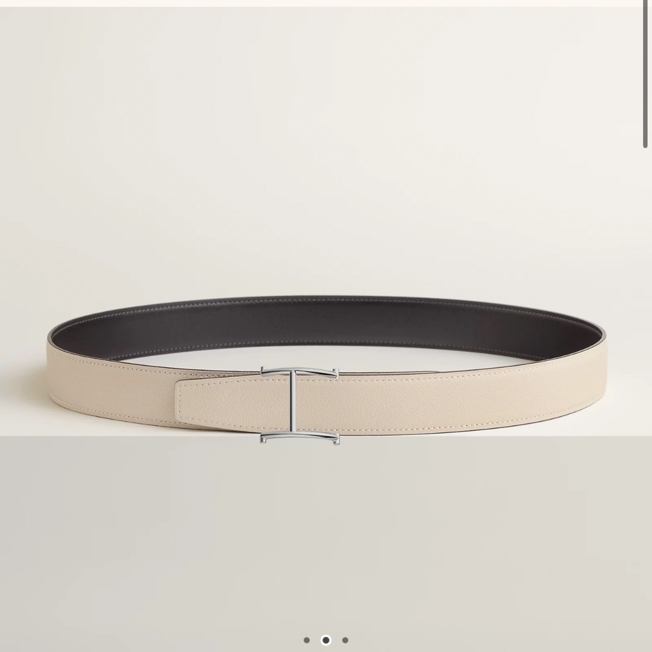 에르메스 S Serif 벨트 버클 리버서블 가죽 스트랩 32mm