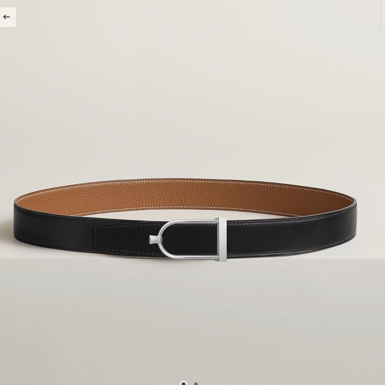 Ecrin 벨트 버클 & 리버서블 가죽 스트랩 32mm