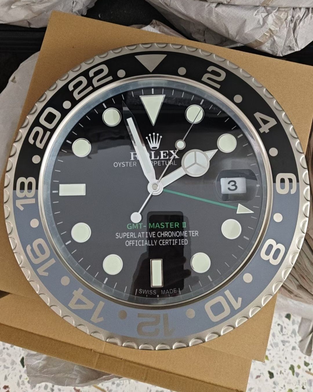 롤렉스 GMT 벽시계 35cm