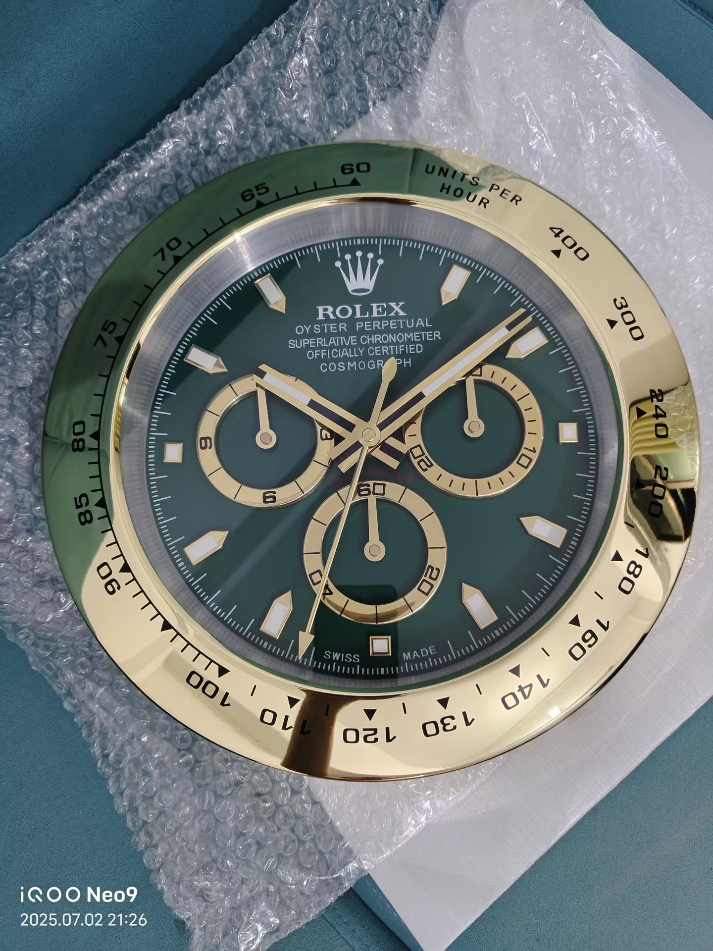 롤렉스 데이토나 벽시계 35cm