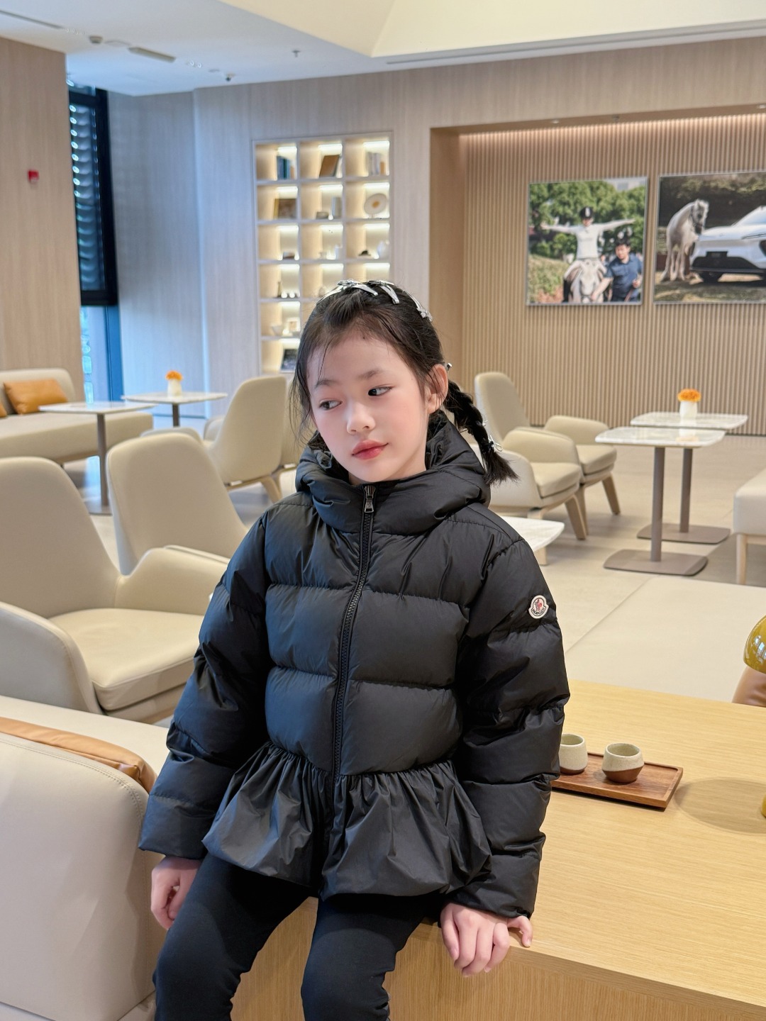 몽클레어키즈 ELIZAVETA 셔링 패딩