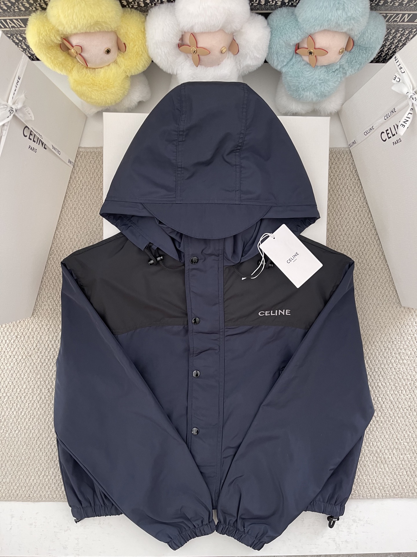 셀린느 로고 디테일 윈드 브레이커 자켓