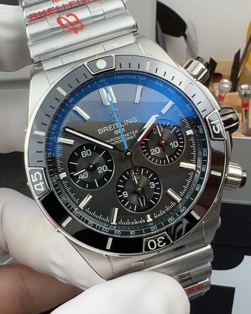 BLS l 7750 l 42mm l 브라이트 링 크로노 매트 B01 AB0134101K1S1