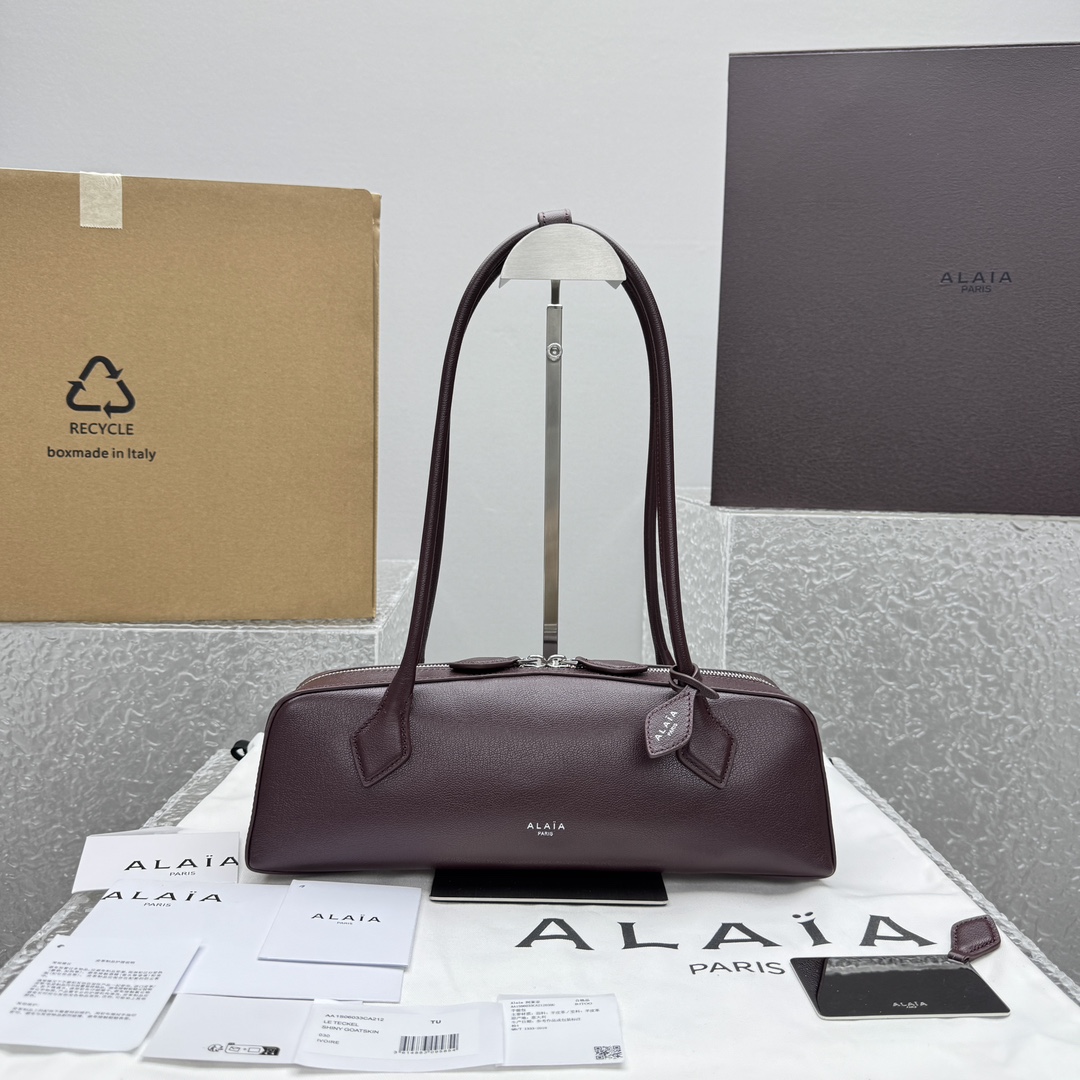 Alaia 알라이아Le Teckel 레더 숄더 백 33x10x11cm