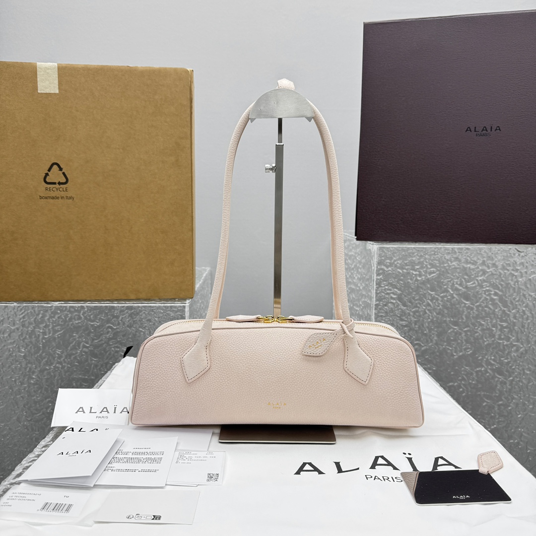 Alaia 알라이아Le Teckel 레더 숄더 백 33x10x11cm