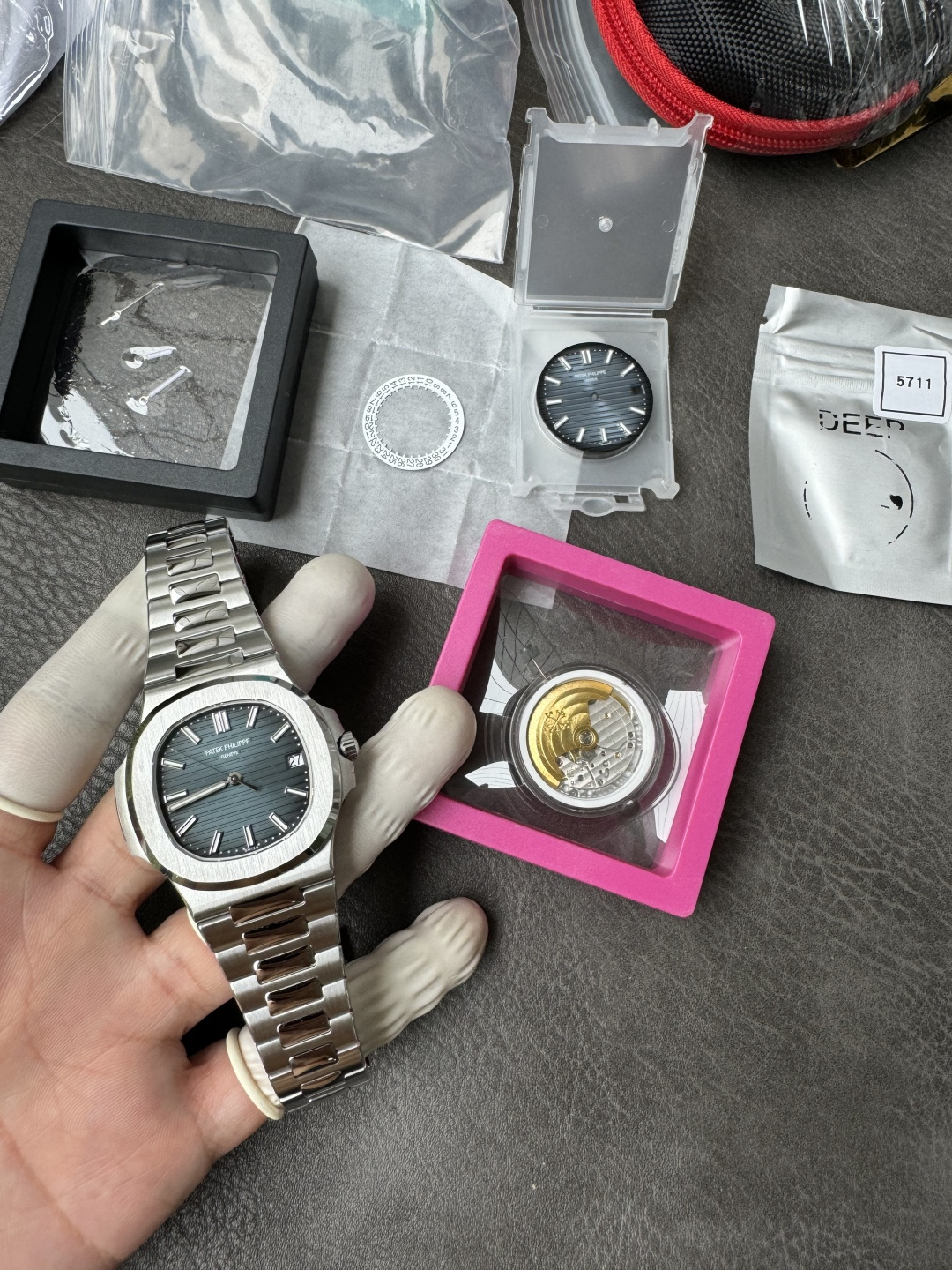 SW  5711  대용 다이얼+핸드+데이트 3ea세트 공임포함