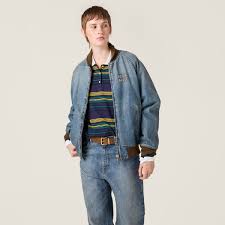 미우미우(MIU MIU) Navy Denim Blouson Jacket