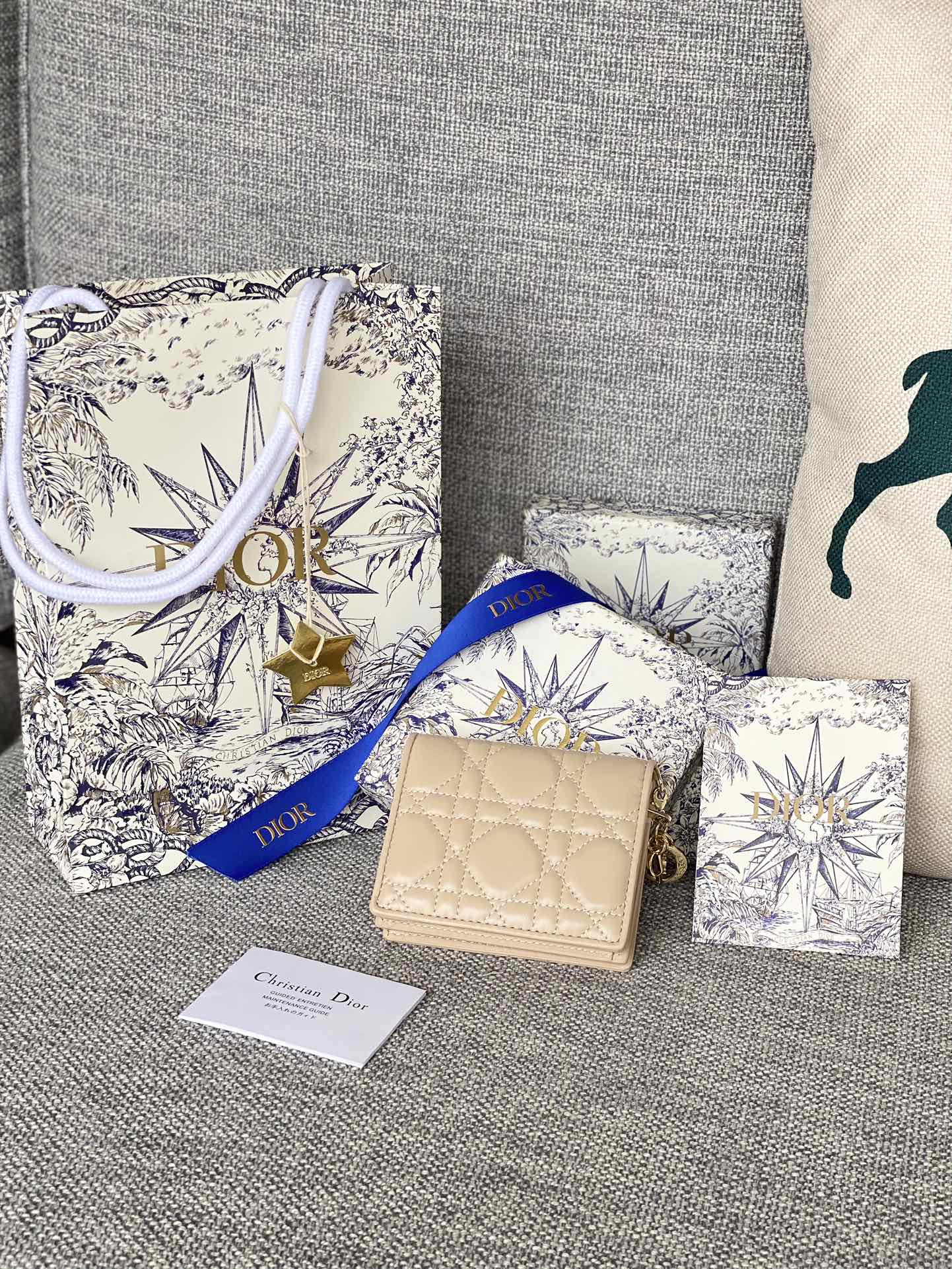 Lady Dior Gardenia 미니 지갑