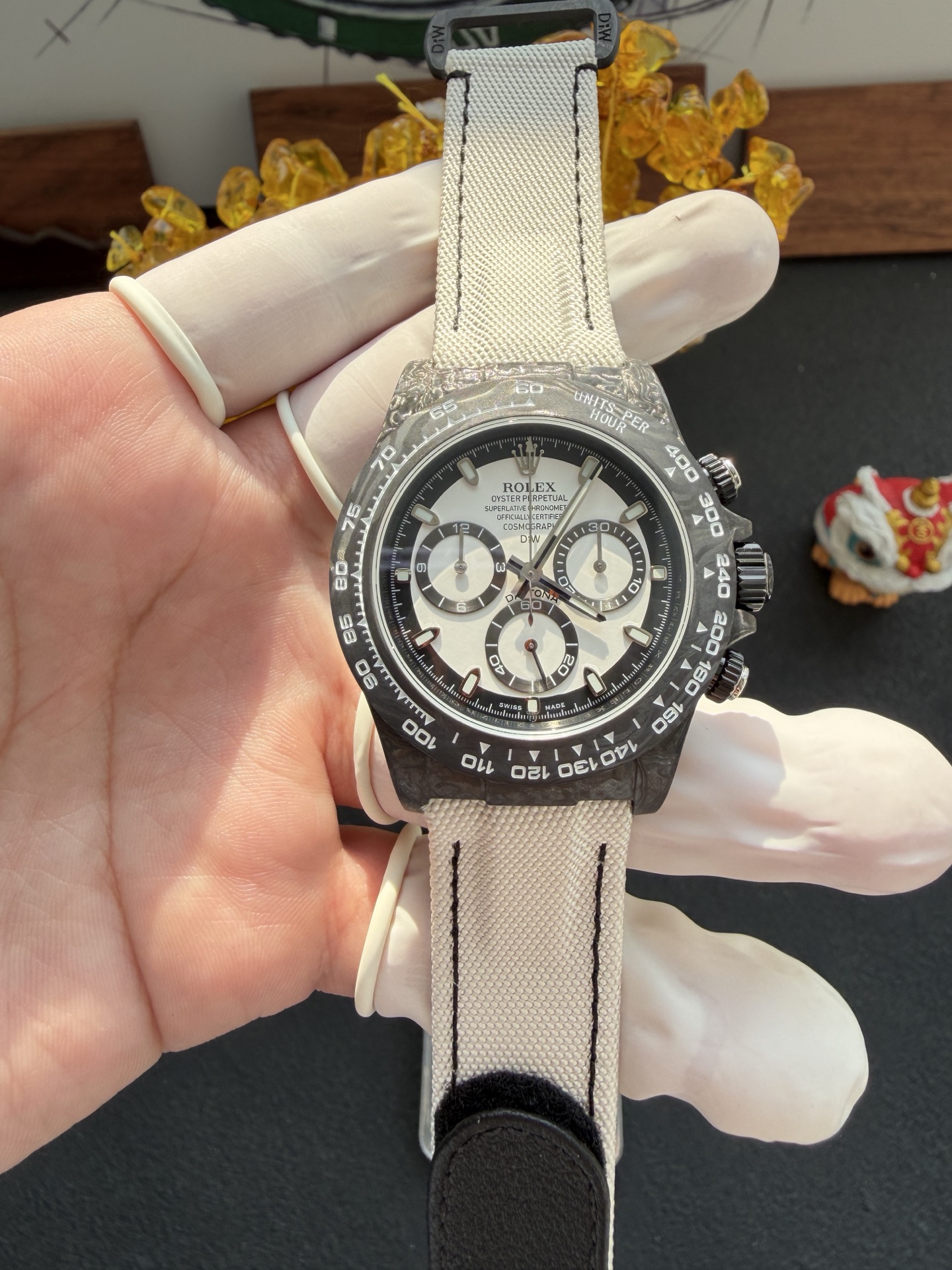 N6 l 4130 l 40mm l 롤렉스 DIW 개조 카본 파이버 데이토나