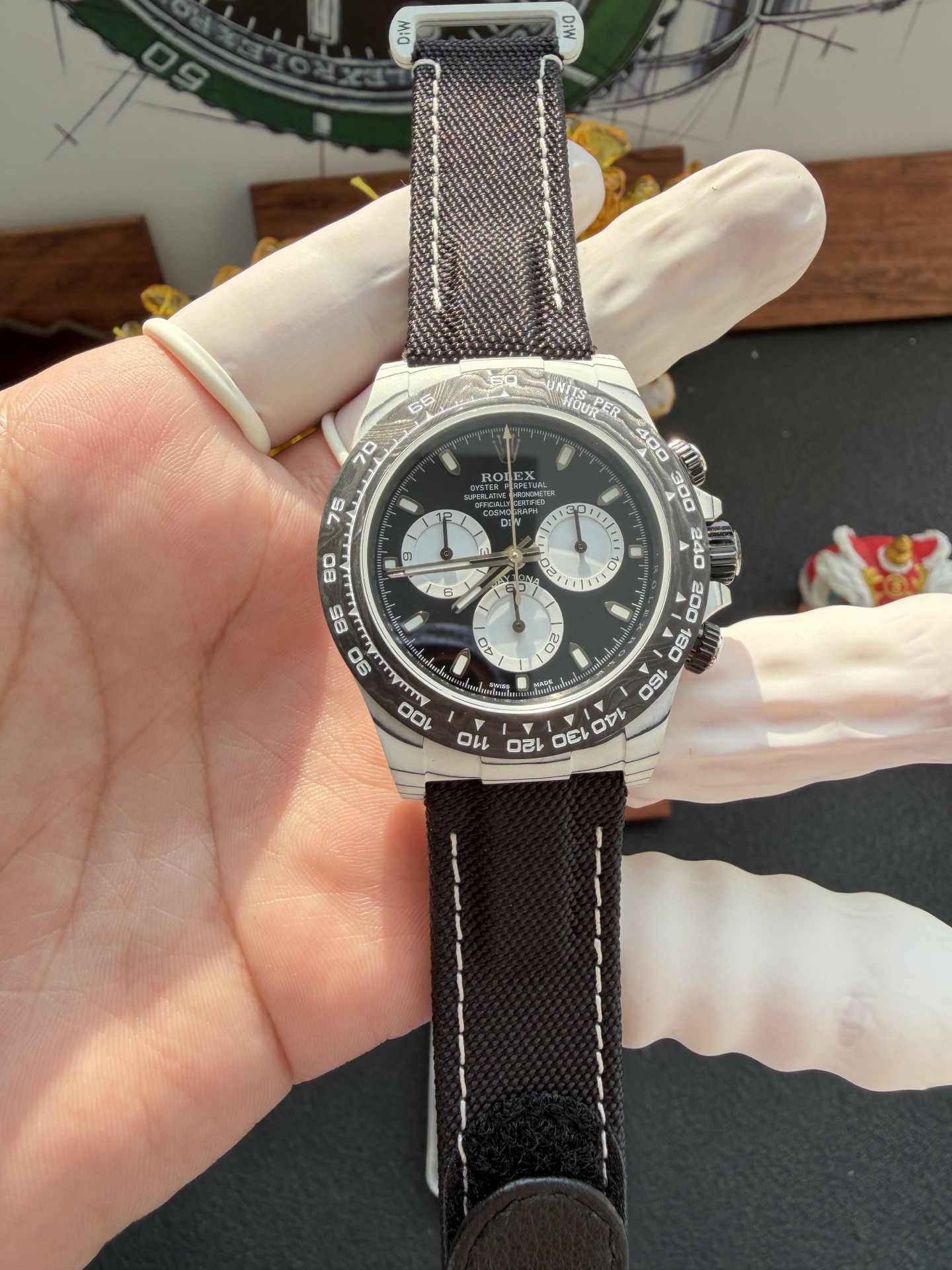 N6 l 4130 l 40mm l 롤렉스 DIW 개조 카본 파이버 데이토나