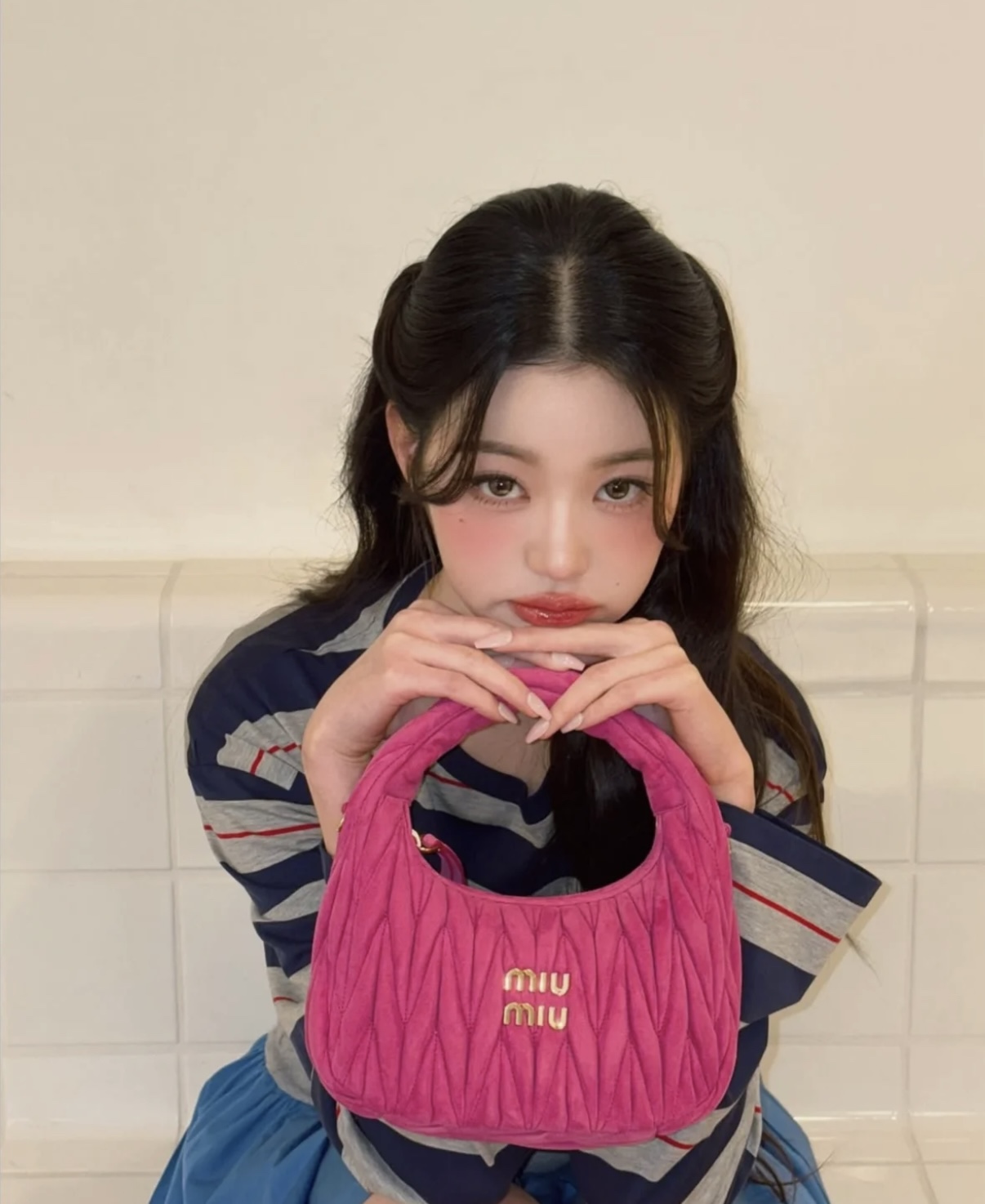 미우미우 마테라쎄 완더 호보백 5BC125 20x6cm x17cm