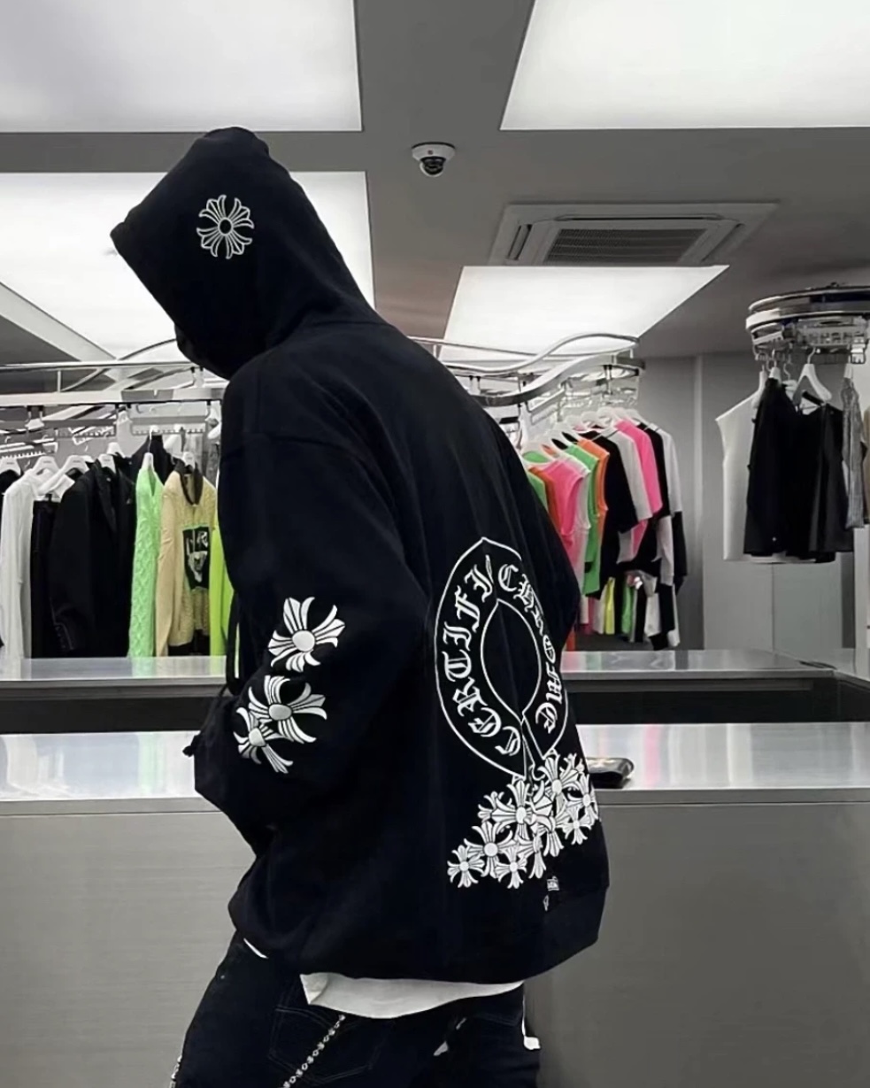 크롬 하츠 실버 글리터 후드