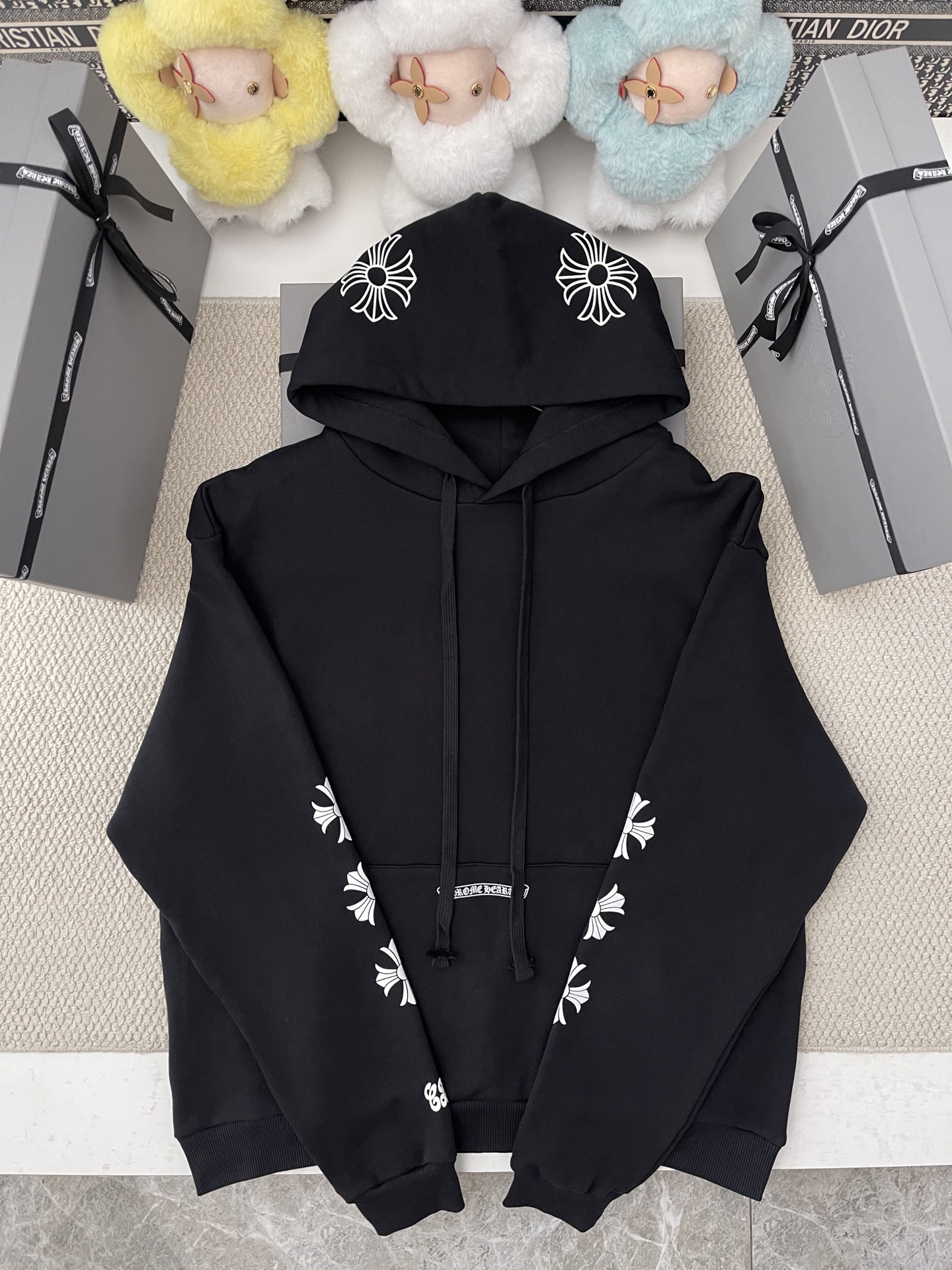 크롬 하츠 실버 글리터 후드