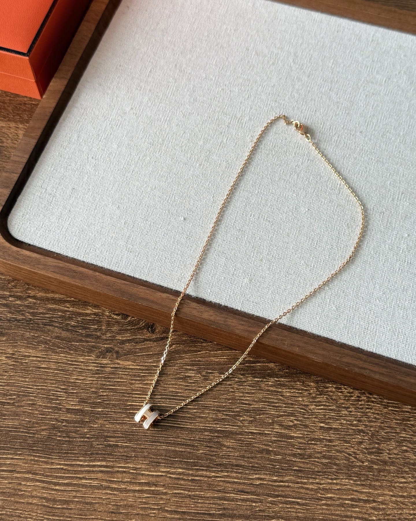 Hermes 미니 팝 목걸이   40cm