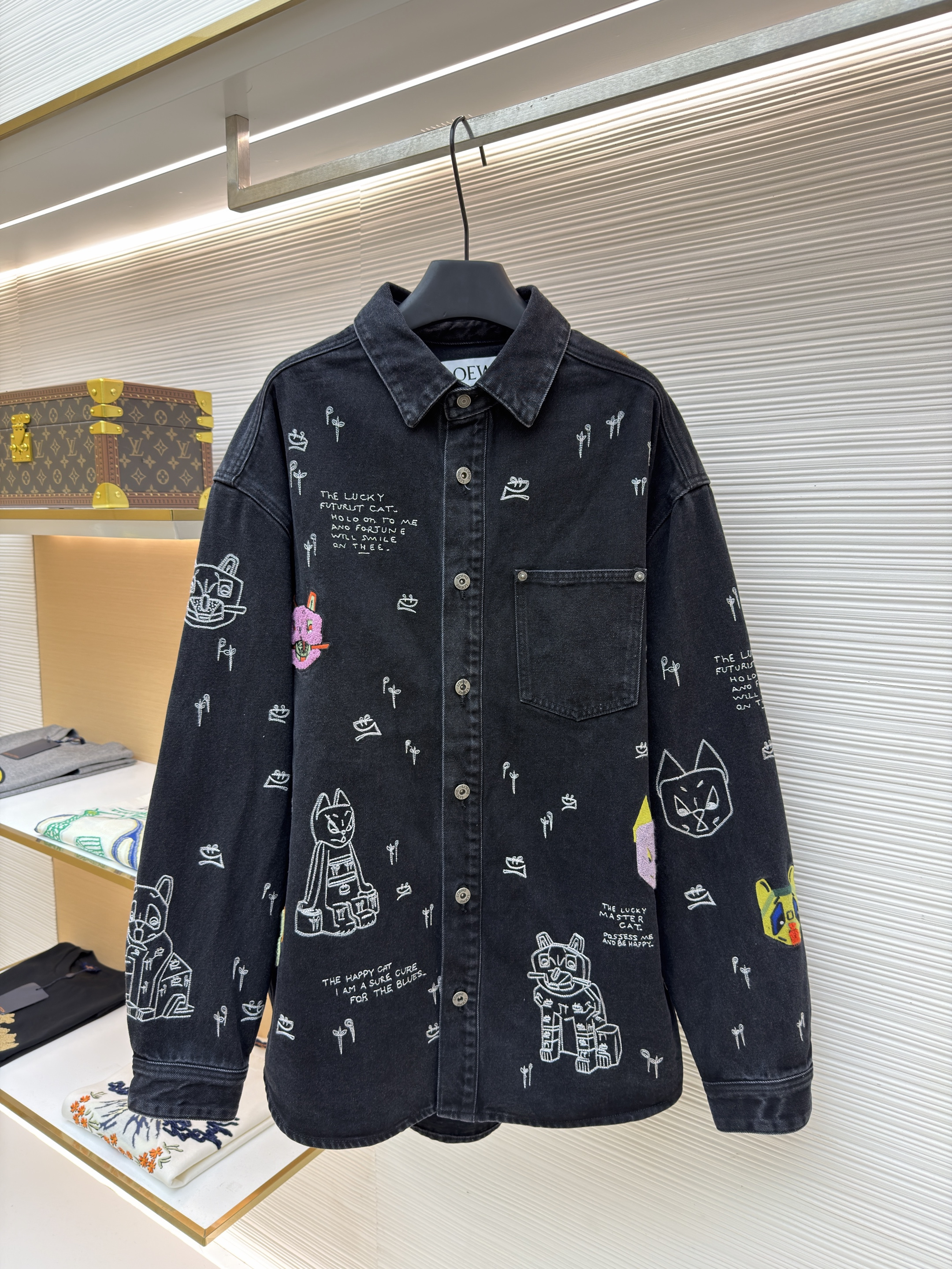 LOEWE x Louis Wain   Overshirt in denim