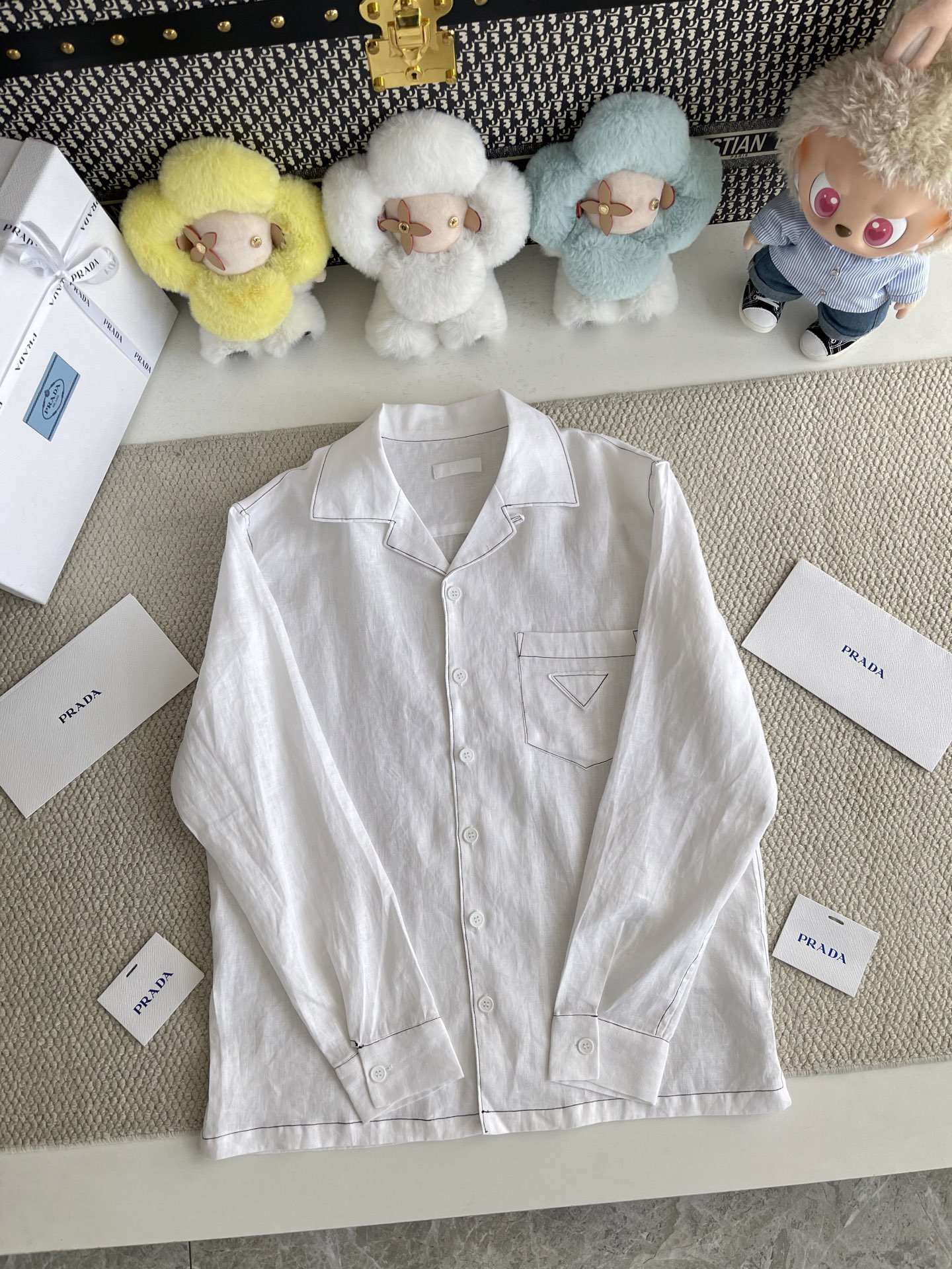 프라다 면마 셔츠