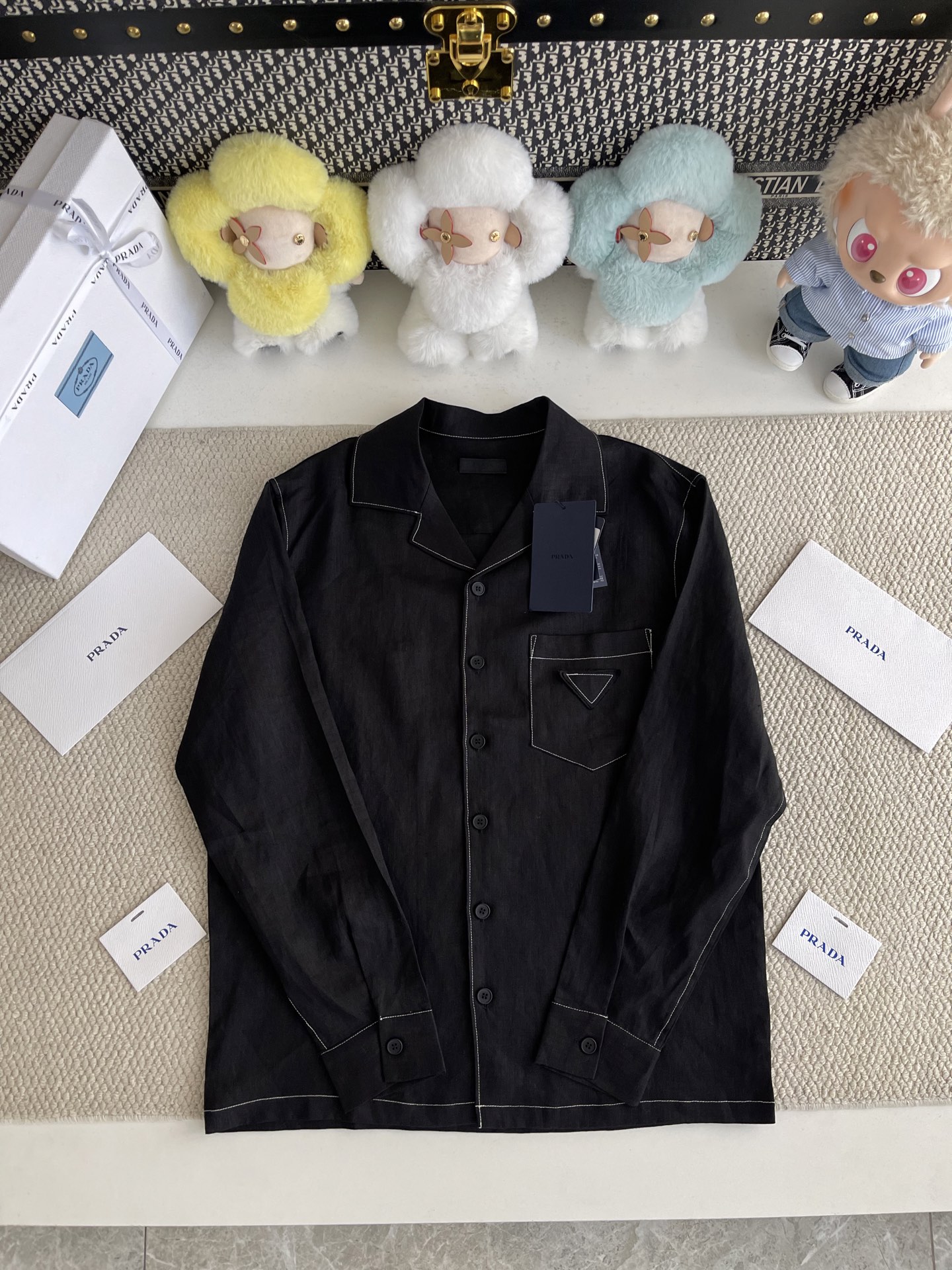 프라다 면마 셔츠