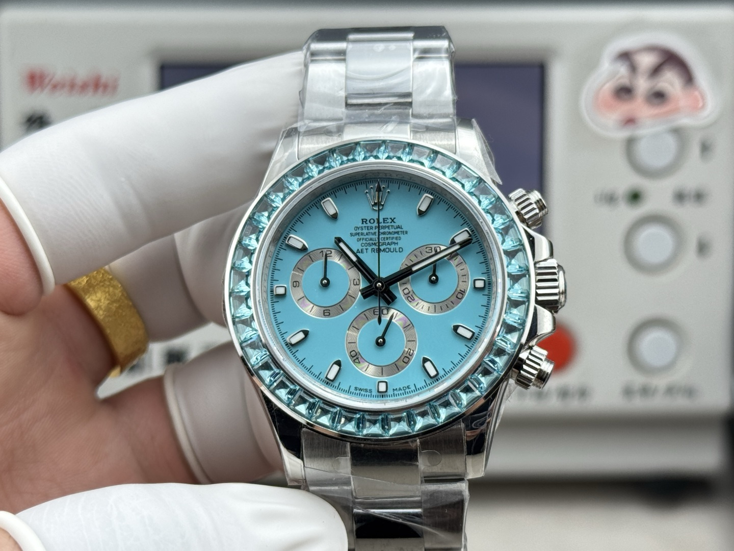 HEH l 4801/4130 l 40mm l 롤렉스 데이토나  개조 맞춤형 합성 다이아몬드