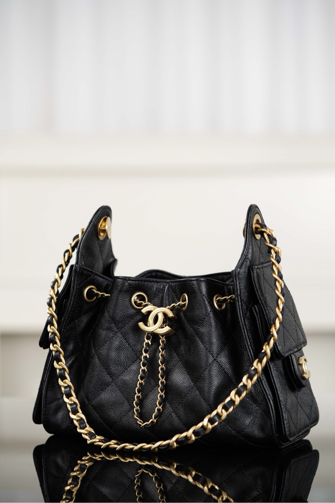 샤* 26 미니백 스웨이드 메탈릭 카프스킨  AS5631 22-20-12.5cm